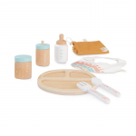 Miniland: drewniany zestaw do karmienia lalki