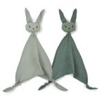 nuuroo: 2 przytulanki z bawełny organicznej ADO Light Green/Warm Green