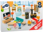 SMALL FOOT: Mebelki dla lalek duży zestaw MODERN - obrazek 7