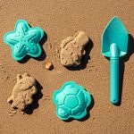 BIGJIGS: silikonowe foremki do piasku Eggshell Green - obrazek 4