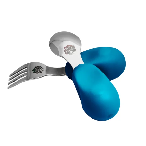 Nana’s Manners: zestaw widelec i łyżka TEAL BLUE | ETAP 2