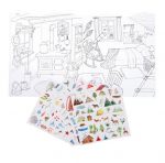 Moulin Roty: Kolorowanka z naklejkami ODKRYWANIE ŚWIATA - obrazek 2