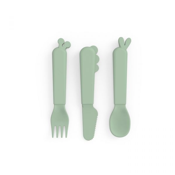 Done by Deer: sztućce dla dziecka Kiddish Deer Friends Green