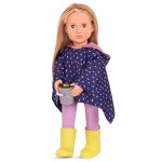 Our Generation: zestaw ubranek z przeciwdeszczowym poncho i gumowcami PUDDLES of FUN - obrazek 2