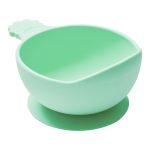 Nana's Manners Miska silikonowa z przyssawką i uchwytem GREEN