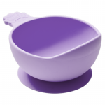 Nana's Manners Miska silikonowa z przyssawką i uchwytem PURPLE