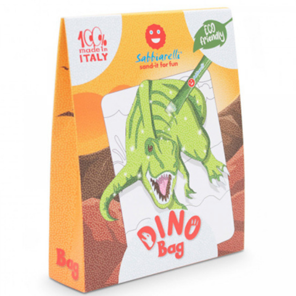 SABBIARELLI: Zestaw do kolorowania piaskiem Dinozaury