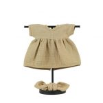 Lillitoy: sukienka i opaska Pin Up dla lalki 38cm Cappuccino | MINILAND