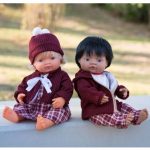 Miniland: Komplet z sukienką na chłodne dni 38cm - obrazek 2