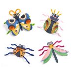 Djeco: zestaw artystyczny BŁYSZCZĄCE ROBACZKI - obrazek 2