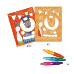 DJECO Zestaw art. szablony CYRKOWE ZWIERZĘTA 18m+ - obrazek 3