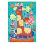 DJECO Zestaw art. szablony CYRKOWE ZWIERZĘTA 18m+ - obrazek 2