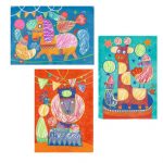 DJECO Zestaw art. szablony CYRKOWE ZWIERZĘTA 18m+ - obrazek 4