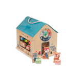 LILLIPUTIENS: Drewniana rozkładana Szkoła z 3 figurkami i akcesoriami