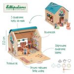 LILLIPUTIENS: Drewniana rozkładana Szkoła z 3 figurkami i akcesoriami - obrazek 2