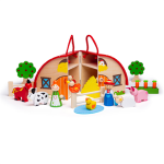 BIGJIGS: drewniany zestaw FARMA DOMEK