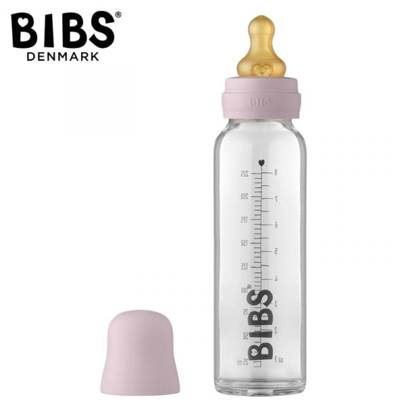 BIBS: BABY GLASS BOTTLE DUSKY LILAC antykolkowa butelka szklana 225 ml
