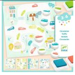 DJECO Zestaw art. malowanie stempelkami POJAZDY 3+