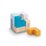 Plan Toys: drewniana układanka mini puzzle sześcian