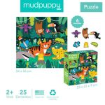 Mudpuppy: puzzle podłogowe Las deszczowy z elementami specjalnymi 25 el. - obrazek 2