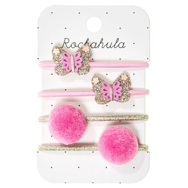 Rockahula Kids: 4 gumki do włosów Bright Butterfly