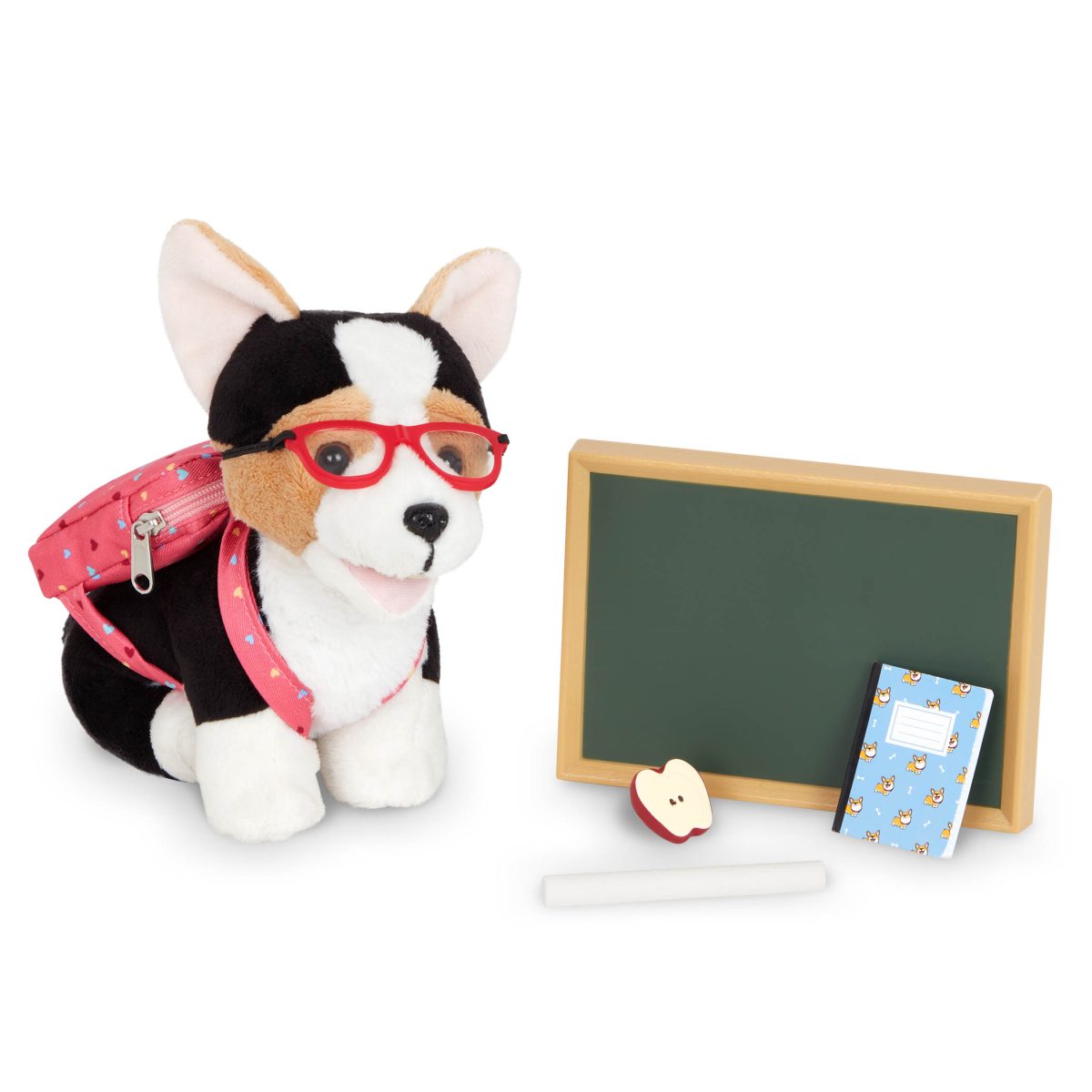 Our Generation: piesek z akcesoriami szkolnymi - PRESCHOOL PUP POSABLE PEMBROKE WELSH CORGI - obrazek 1