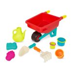 B.toys: Wheelbarrow Wonders taczka z konewką i zestawem akcesoriów do piasku - obrazek 2