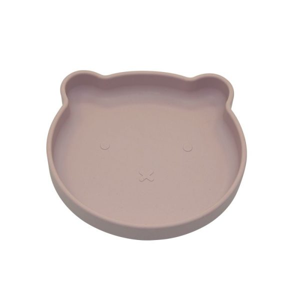 Bo Jungle: silikonowy talerzyk Bear z przyssawką PINK