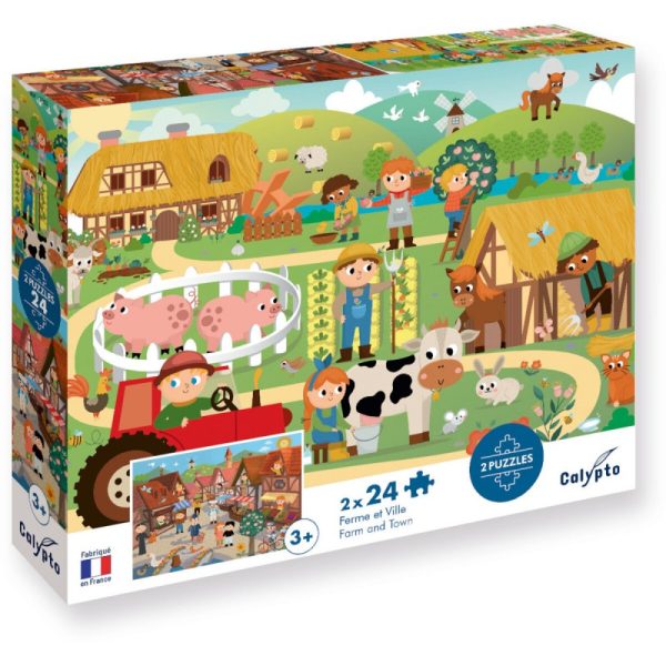 Calypto: Puzzle 2 x 24 el. Miasto i Farma