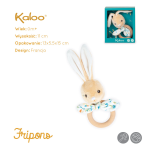 Kaloo: gryzak grzechotka zajączek Justin w pudełku kolekcja Fripons - obrazek 3