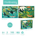 Mudpuppy: Puzzle dwustronne Drapieżniki lądowe i wodne 100 el. - obrazek 2