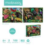 Mudpuppy: Puzzle dwustronne Las deszczowy 100 el. - obrazek 2