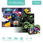 Mudpuppy: puzzle świecące w ciemności Monster truck 100 el. - obrazek 2