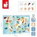 Janod: Układanka magnetyczna Małe zwierzątka 40szt - obrazek 2