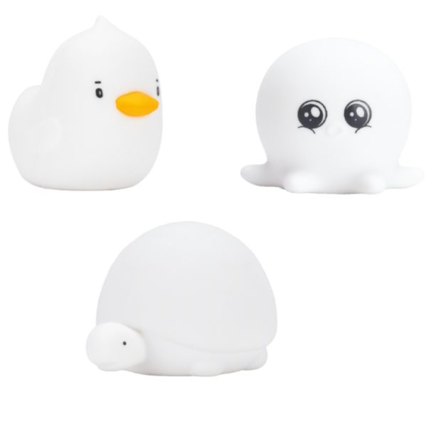 Rabbit&Friends: Zestaw MINI WODNE Lampki Silikonowe Białe 3 szt.