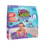 Zimpli Kids: Magiczny proszek do kąpieli, Gelli Baff Glitter, fioletowy i błękitny, 4 użycia, 3+