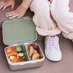 Lassig: lunchbox ze stali nierdzewnej Happy Prints oliwkowy - obrazek 3