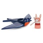 Tender Leaf Toys: Drewniane figurki jaskółka i zajączek - obrazek 2