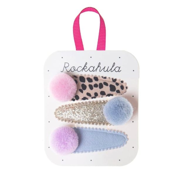 Rockahula Kids: spinki do włosów Luna Leopard Pom Pom