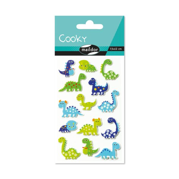 Maildor: Naklejki 3D wypukłe Dinozaury w Łatki