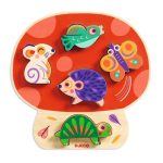 Djeco: Drewniane puzzle ANIANCO 12m+ - obrazek 2