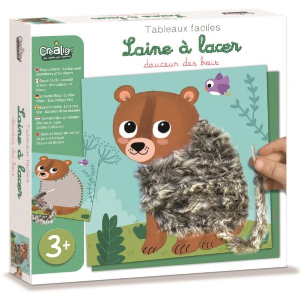 CREA LIGN: zestaw kreatywny z wełną Puszyste zwierzęta z lasu 3+