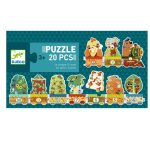 Djeco: Puzzle DUO - LEŚNY POCIĄG 20 el.