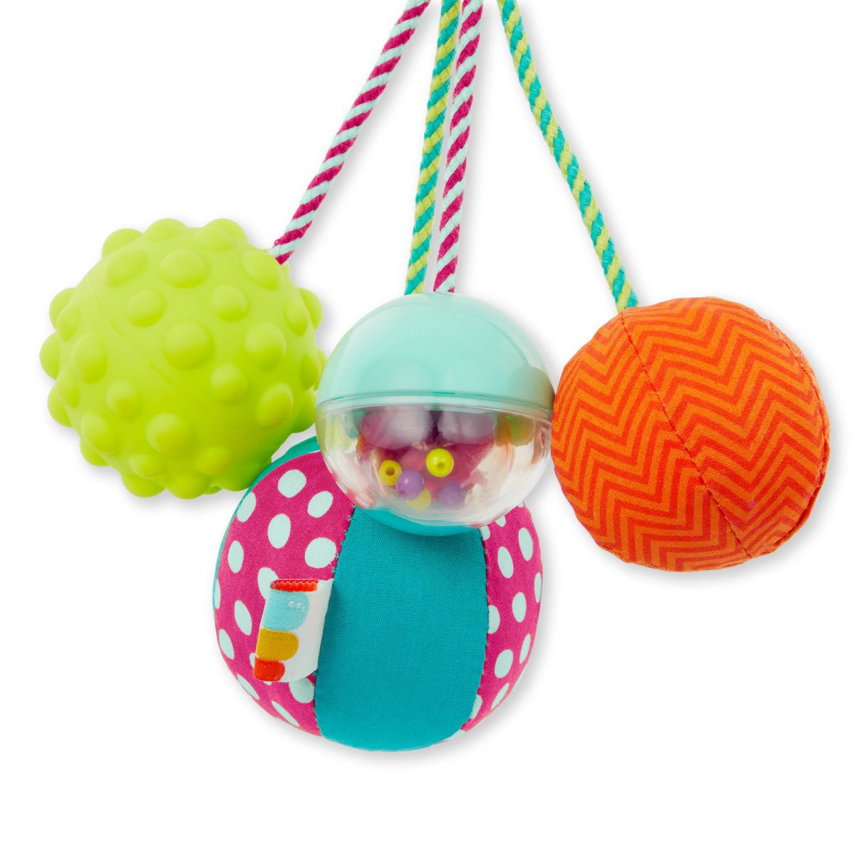 B.toys: Sounds So Squeezy – gryzak z piłeczkami sensorycznymi - obrazek 3