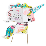 Monumi: Kolorowanka 3D Mini Cube head - Jednorożec