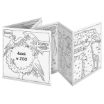 Monumi: Książeczka harmonijka do kolorowania - Dzień w Zoo 5l+