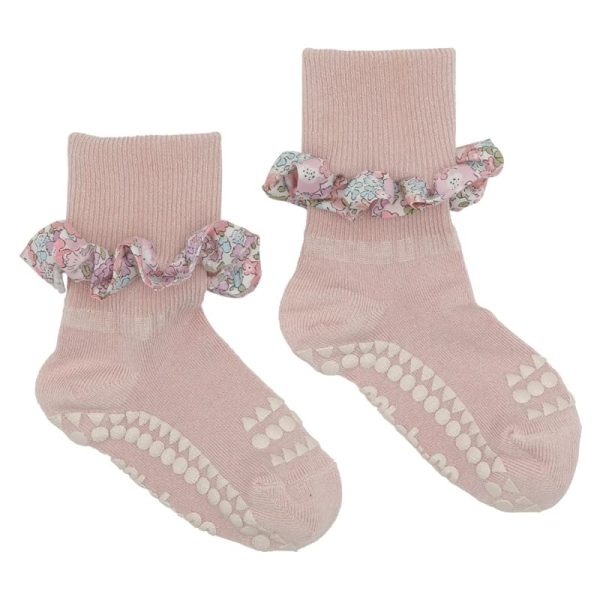 GoBabyGo: antypoślizgowe skarpetki do nauki chodzenia BAMBOO Soft Pink Michelle Pink 2-3 lata