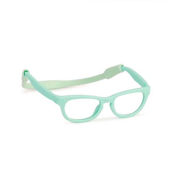 Miniland: okulary dla lalki 38cm TURKUSOWE