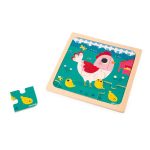 Janod: Puzzle drewniane  Kurka Henrieta 9 el., 18 m+ - obrazek 3