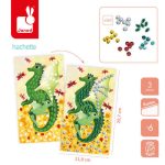 Janod: Zestaw kreatywny Cekiny Smoki 6+ - obrazek 2